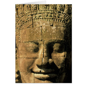 Asia, Cambodia, Siem Reap. Angkor Thom, heads of 2