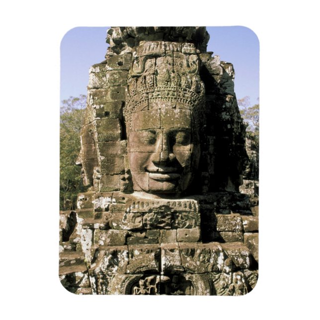 Asia, Cambodia, Siem Reap. Angkor Thom, heads of Magnet (Vertical)