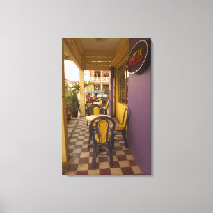 Asia, Cambodia, Siem Reap, coffee shop. Canvas Print
