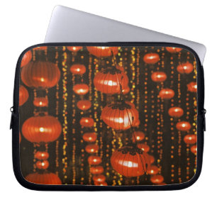 Asia, China, Beijing. Red Chinese lanterns, Laptop Sleeve