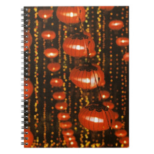 Asia, China, Beijing. Red Chinese lanterns, Notebook
