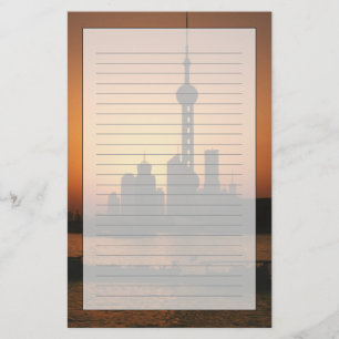 ASIA, China, Shanghai View of Oriental Pearl TV Stationery