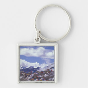 Asia, China, Tibet, Tangla Pass. Prayer flags, Keychain