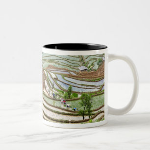 Asia, China, Yunnan, Jinping. Native Yi people Two-Tone Coffee Mug