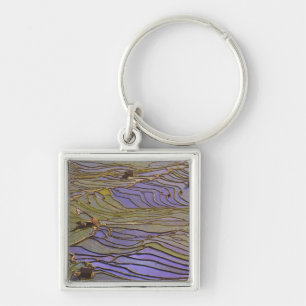 Asia, China, Yunnan Province, Yuanyang. Flooded Keychain