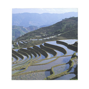 Asia, China, Yunnan, Yuanyang. Rugged Notepad