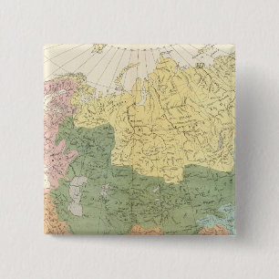 Asia, Europe river systems 2 Inch Square Button