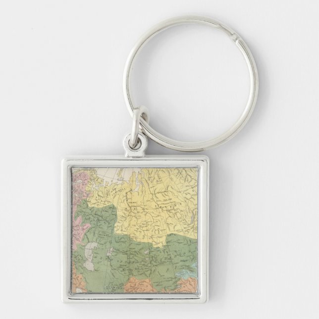 Asia, Europe river systems Keychain (Front)