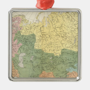 Asia, Europe river systems Metal Ornament