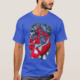 Asia fishes Koi water lily in the pond at the T-Shirt