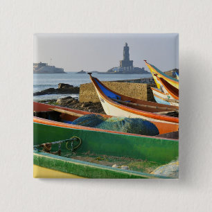 Asia, India, Tamil Nadu, Kanniyakumari 2 Inch Square Button