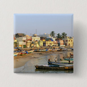 Asia, India, Tamil Nadu, Kanniyakumari 2 Inch Square Button