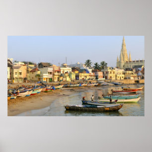 Asia, India, Tamil Nadu, Kanniyakumari Poster