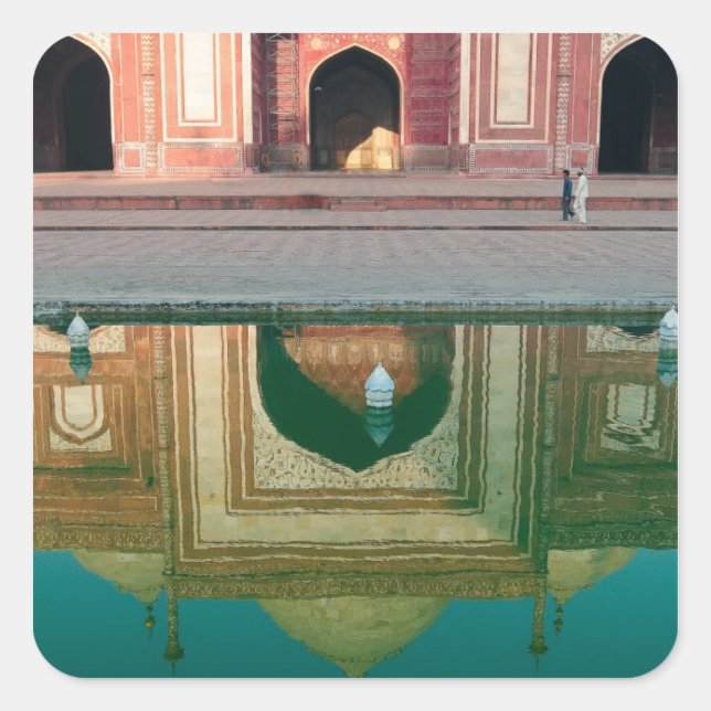 Asia, India, Uttar Pradesh, Agra. On the 2 Square Sticker (Front)