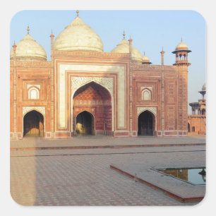 Asia, India, Uttar Pradesh, Agra. On the Square Sticker