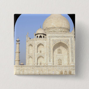 Asia, India, Uttar Pradesh, Agra. The Taj 2 Inch Square Button