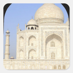Asia, India, Uttar Pradesh, Agra. The Taj 2 Square Sticker