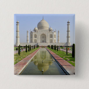 Asia, India, Uttar Pradesh, Agra. The Taj 5 2 Inch Square Button