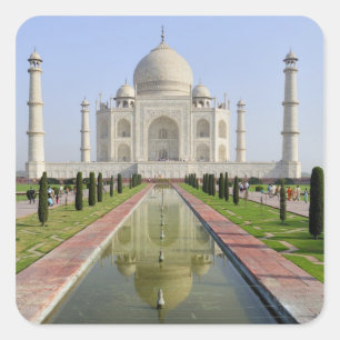 Asia, India, Uttar Pradesh, Agra. The Taj 5 Square Sticker