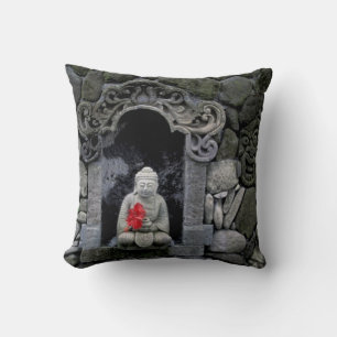 Asia, Indonesia, Bali. A shrine of Buddha Throw Pillow