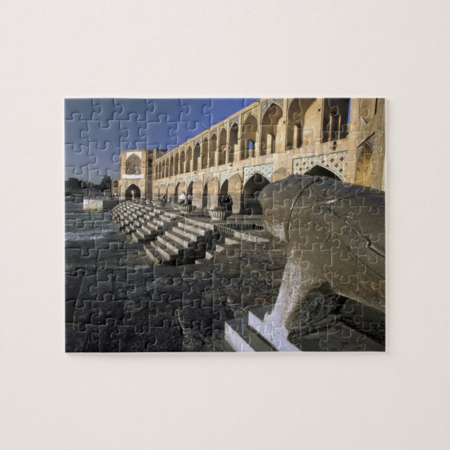 Asia, Iran, Isfahan. Pol-e Khaju Bridge. Jigsaw Puzzle (Horizontal)