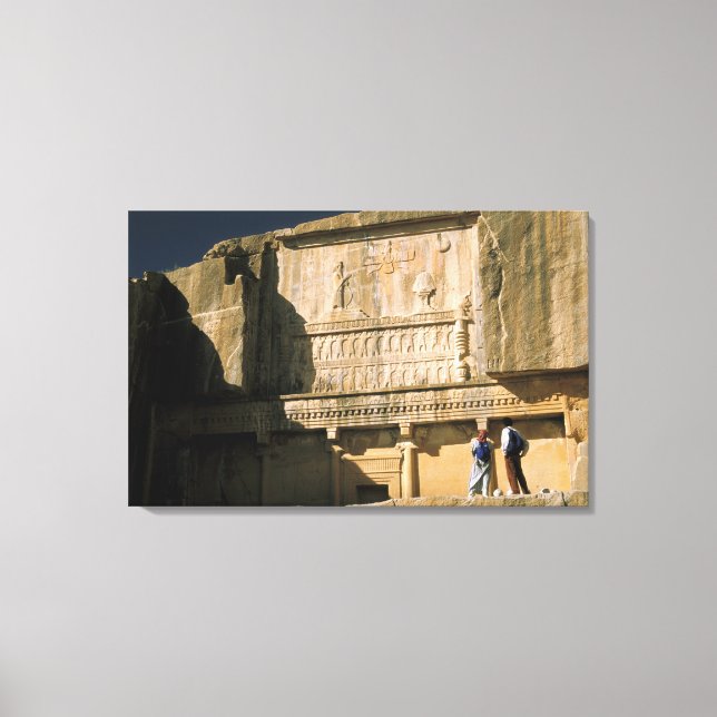 Asia, Iran, Persepolis.Tomb of Darius the Great. Canvas Print (Front)
