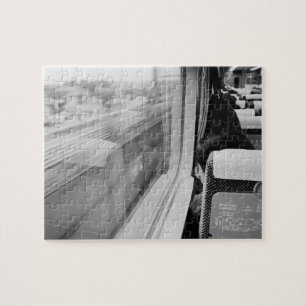 Asia, Japan. Aboard the Shinkansen Bullet Train Jigsaw Puzzle