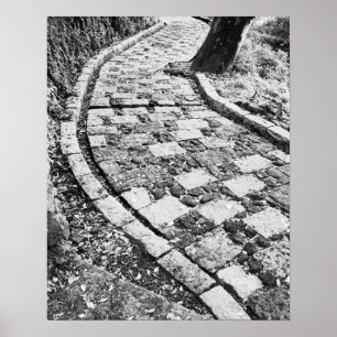 Asia, Japan, Hakone. Walkway by Lake Ashinoko Poster