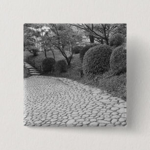 Asia, Japan, Hiroshima. Shukkei, en Garden 2 Inch Square Button
