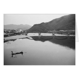 Asia, Japan, Iwakuni. Fishermen and historic