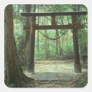 Asia, Japan, Kagoshima, Yakushima, Mountain Square Sticker