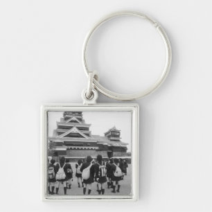 Asia, Japan, Kumamoto. Schoolchildren at Keychain