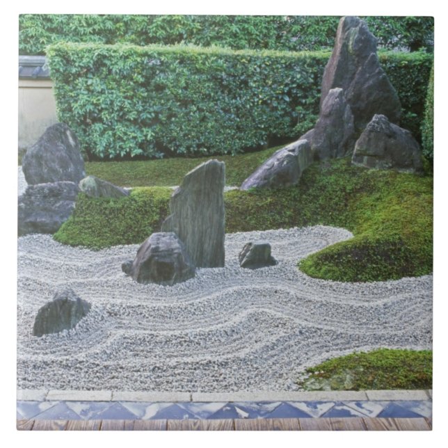 Asia, Japan, Kyoto, Daitokuji Temple, Zuiho-in Tile (Front)
