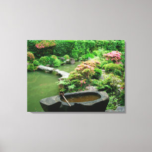 Asia, Japan, Kyoto. Zen Garden Canvas Print