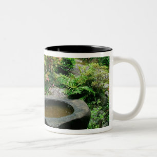 Asia, Japan, Kyoto. Zen Garden Two-Tone Coffee Mug