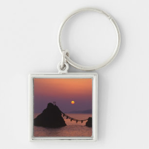 Asia, Japan, Mie, Futamigaura at Dawn Keychain
