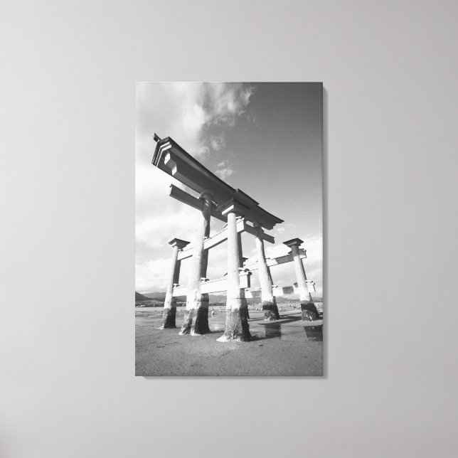 Asia, Japan, Miyajima. The Torri Gate. Canvas Print (Front)