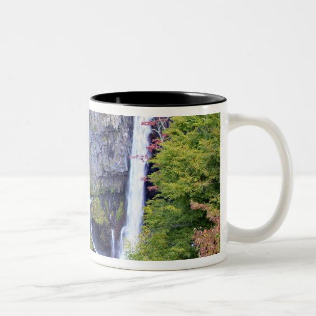 Asia, Japan, Nikko. Kegon waterfall of Nikko, a Two-Tone Coffee Mug (Right)