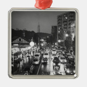 Asia, Japan, Tokyo. Evening, Harajuku Station, Metal Ornament