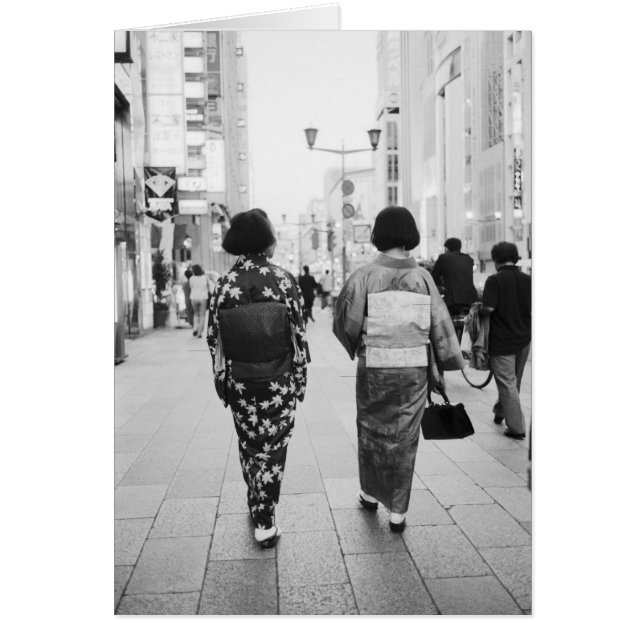Asia, Japan, Tokyo. Geishas on the Ginza. (Front)