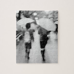 Asia, Japan, Tokyo. Young women and umbrellas. Jigsaw Puzzle