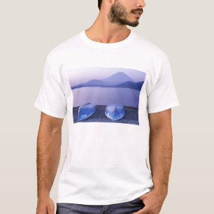 Asia, Japan, Yamanashi, Rowboats on Motosu Lake T-Shirt