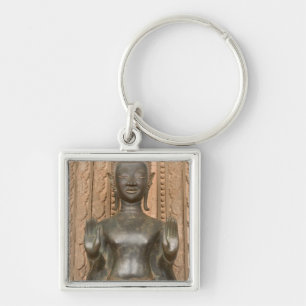 Asia, Laos, Vientiane, Bronze Buddha at Hawn Keychain