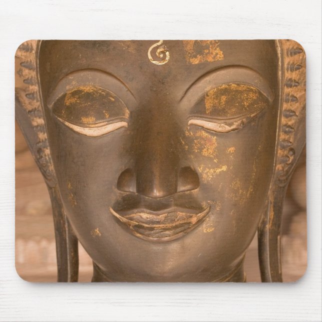 Asia, Laos, Vientiane, Bronze sculpture at Wat Mouse Pad (Front)