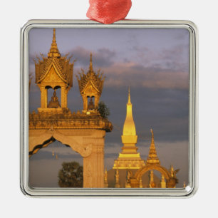 Asia, Laos, Vientiane. That Luang Temple. Metal Ornament