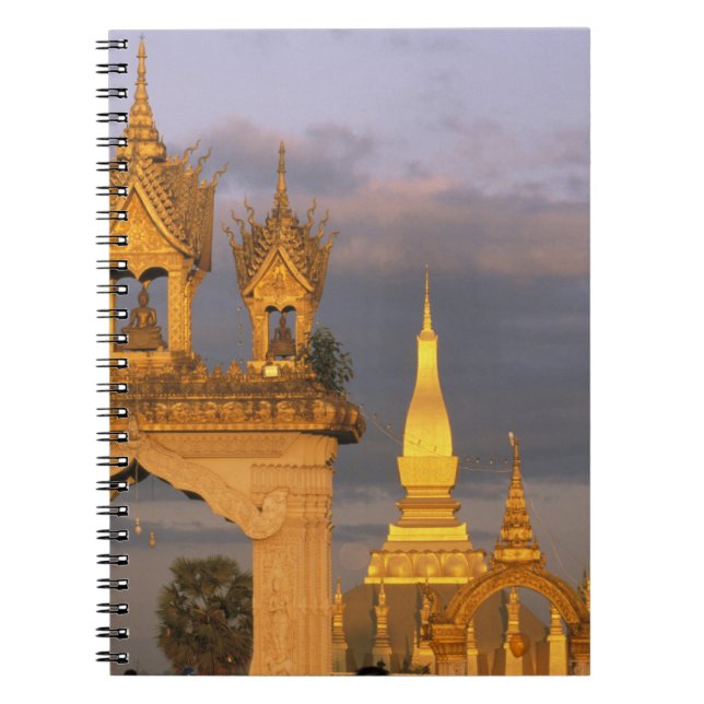 Asia, Laos, Vientiane. That Luang Temple. Notebook (Front)