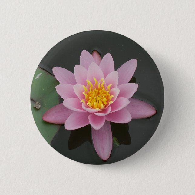 Asia Lotus Flower 2 Inch Round Button (Front)