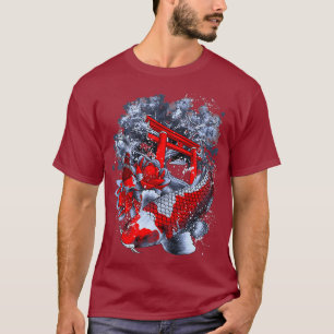 Asia Lotus Flower Koi Japan Temple Geisha T-Shirt