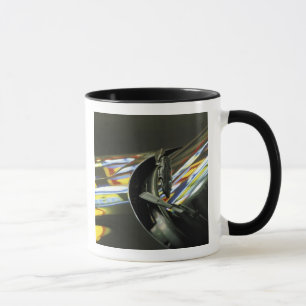 Asia, Malaysia, Melaka. Neon reflections in car Mug