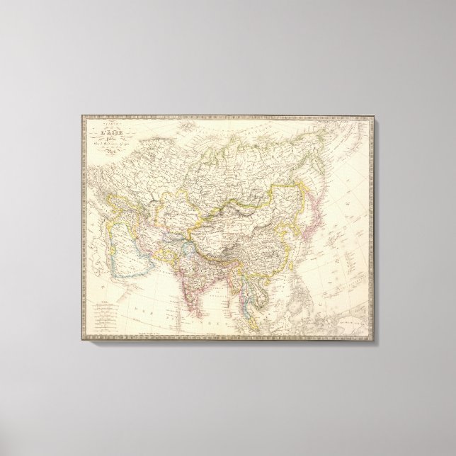 Asia Map Canvas Print (Front)